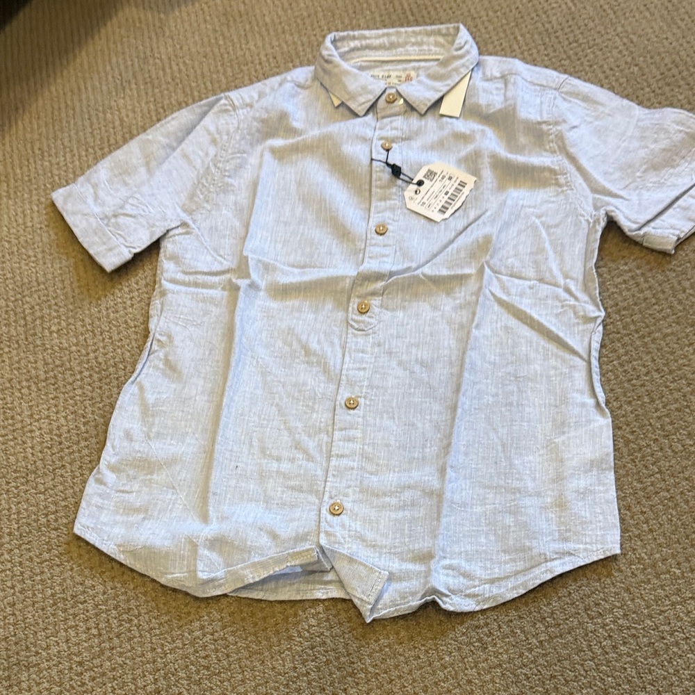 Zara Light Blue Button Down Kids Shirt
